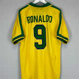 1997/98 BRAZIL RONALDO #9 HOME SHIRT (XL) NIKE
