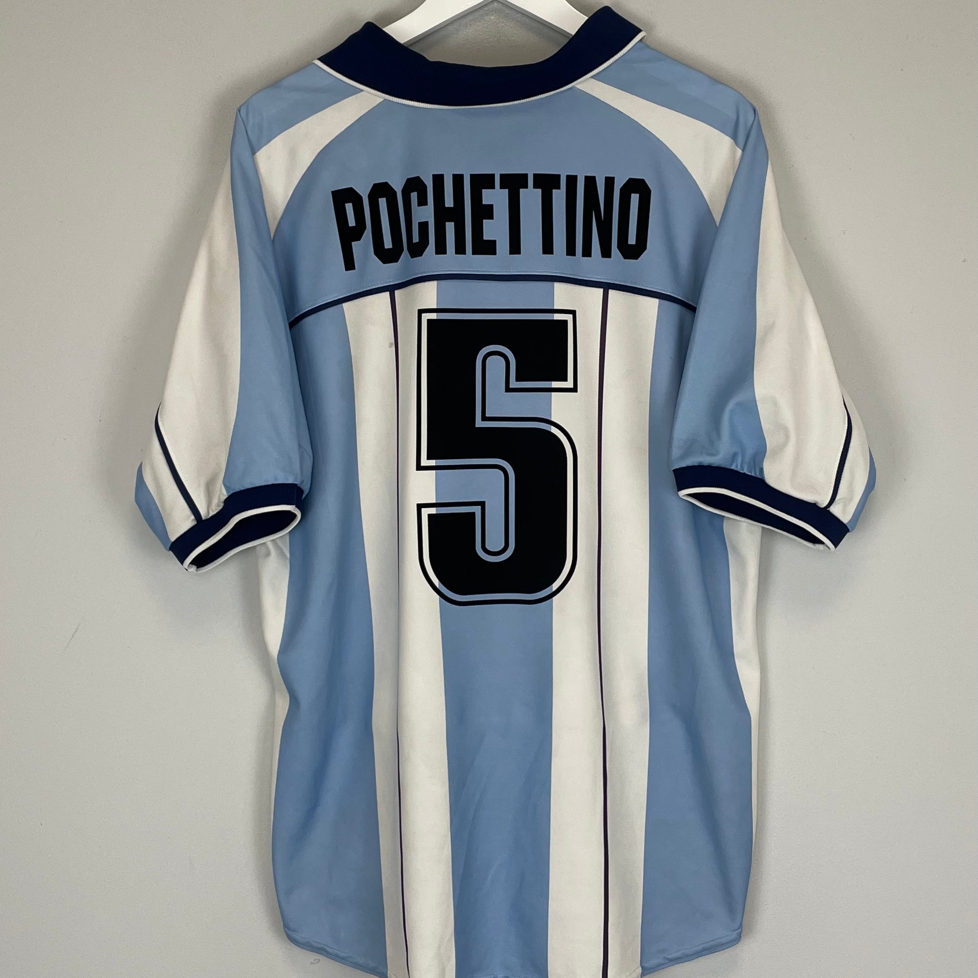 Shop 2000/01 ARGENTINA POCHETTINO #5 HOME SHIRT (L) REEBOK, classic football shirts, vintage football shirts & retro soccer jerseys at Cult Kits