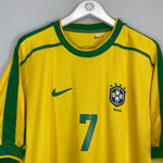 Shop 1998/00 BRAZIL RONALDINHO #7 HOME SHIRT (L) NIKE, classic football shirts, vintage football shirts & retro soccer jerseys at Cult Kits