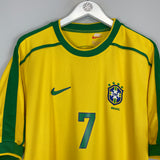 Shop 1998/00 BRAZIL RONALDINHO #7 HOME SHIRT (L) NIKE, classic football shirts, vintage football shirts & retro soccer jerseys at Cult Kits