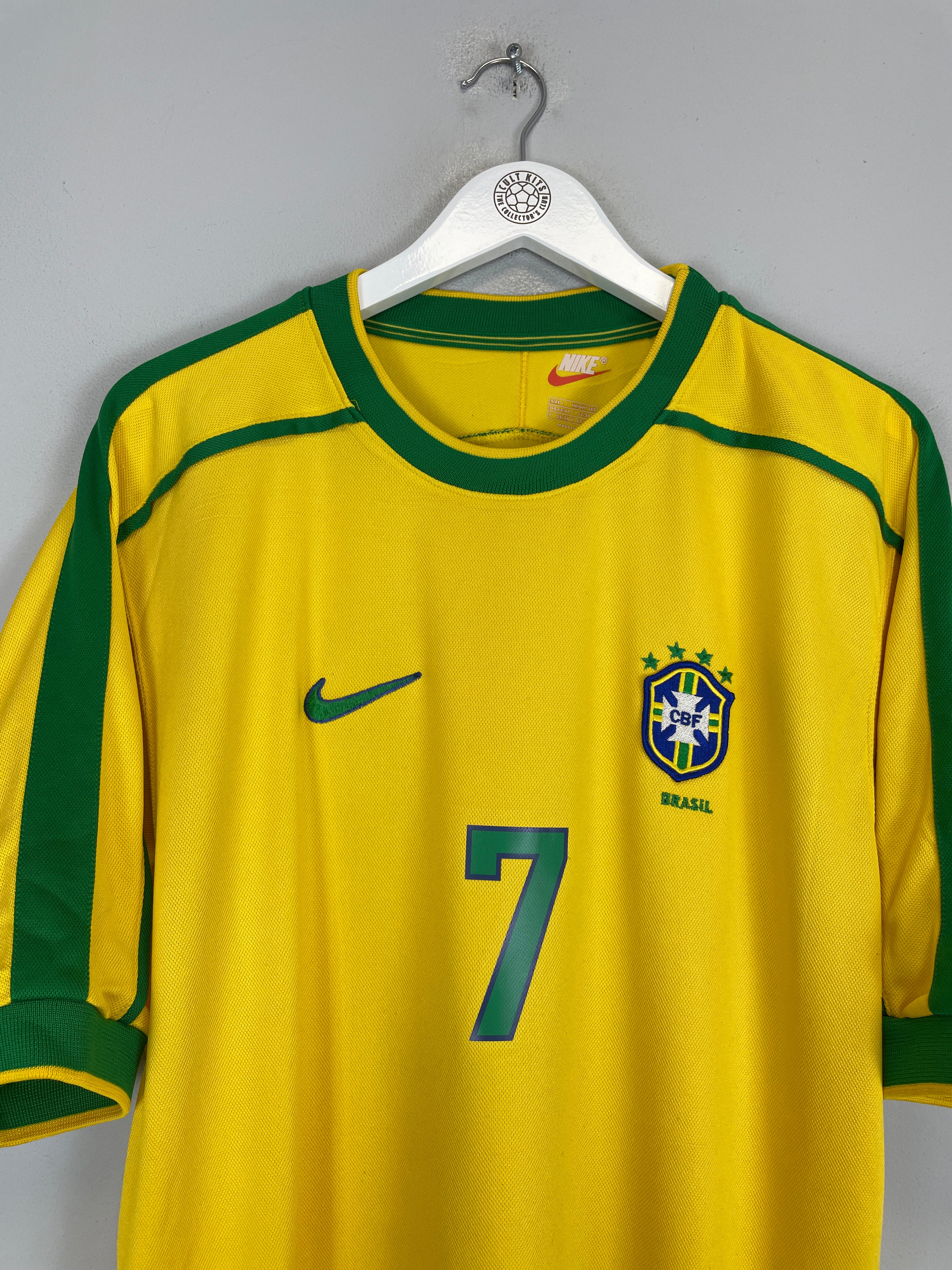 Shop 1998/00 BRAZIL RONALDINHO #7 HOME SHIRT (L) NIKE, classic football shirts, vintage football shirts & retro soccer jerseys at Cult Kits