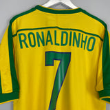 Shop 1998/00 BRAZIL RONALDINHO #7 HOME SHIRT (L) NIKE, classic football shirts, vintage football shirts & retro soccer jerseys at Cult Kits