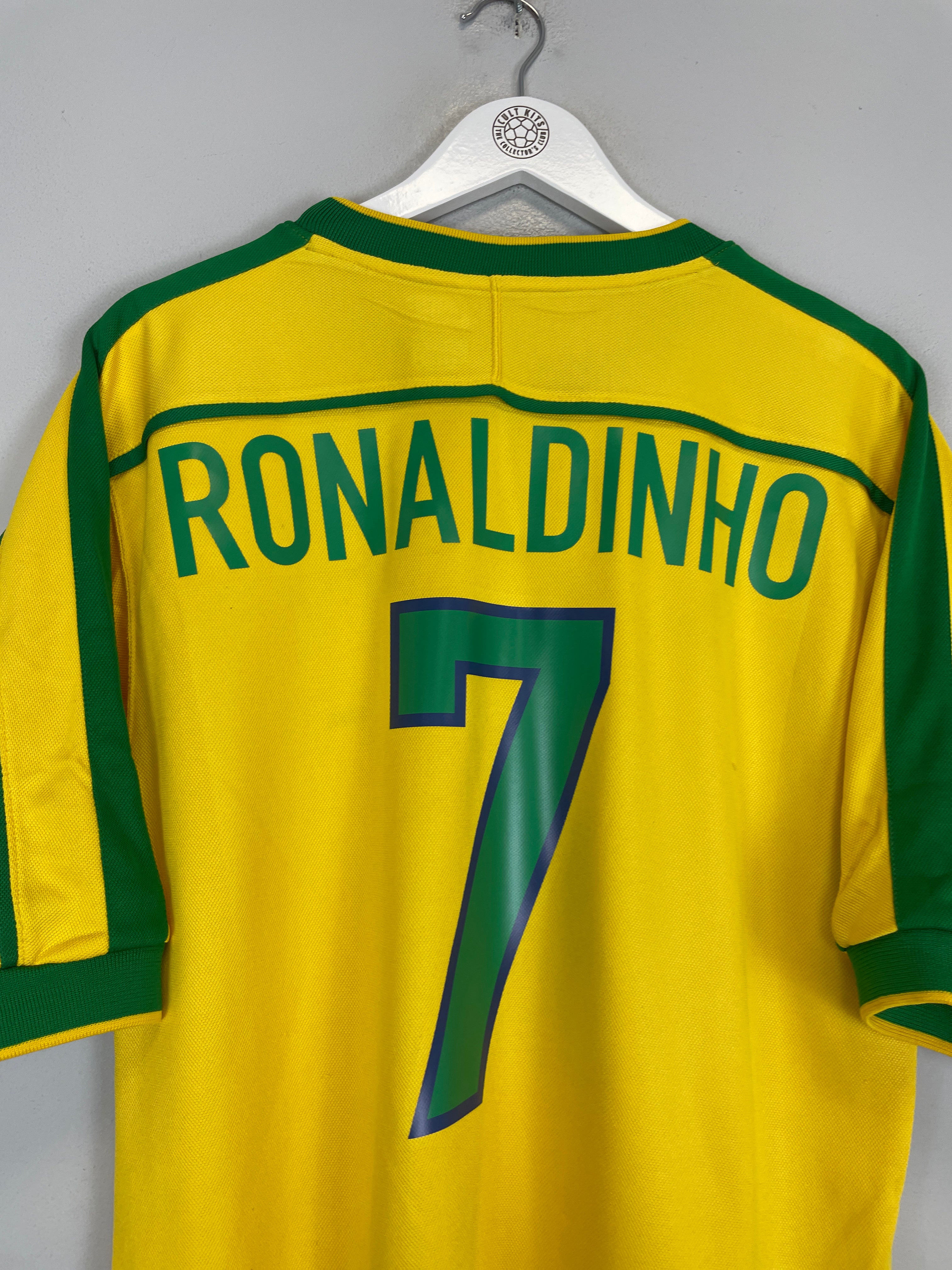 Shop 1998/00 BRAZIL RONALDINHO #7 HOME SHIRT (L) NIKE, classic football shirts, vintage football shirts & retro soccer jerseys at Cult Kits