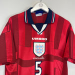 Shop 1997/99 ENGLAND ADAMS #6 AWAY SHIRT (M) UMBRO, classic football shirts, vintage football shirts & retro soccer jerseys at Cult Kits