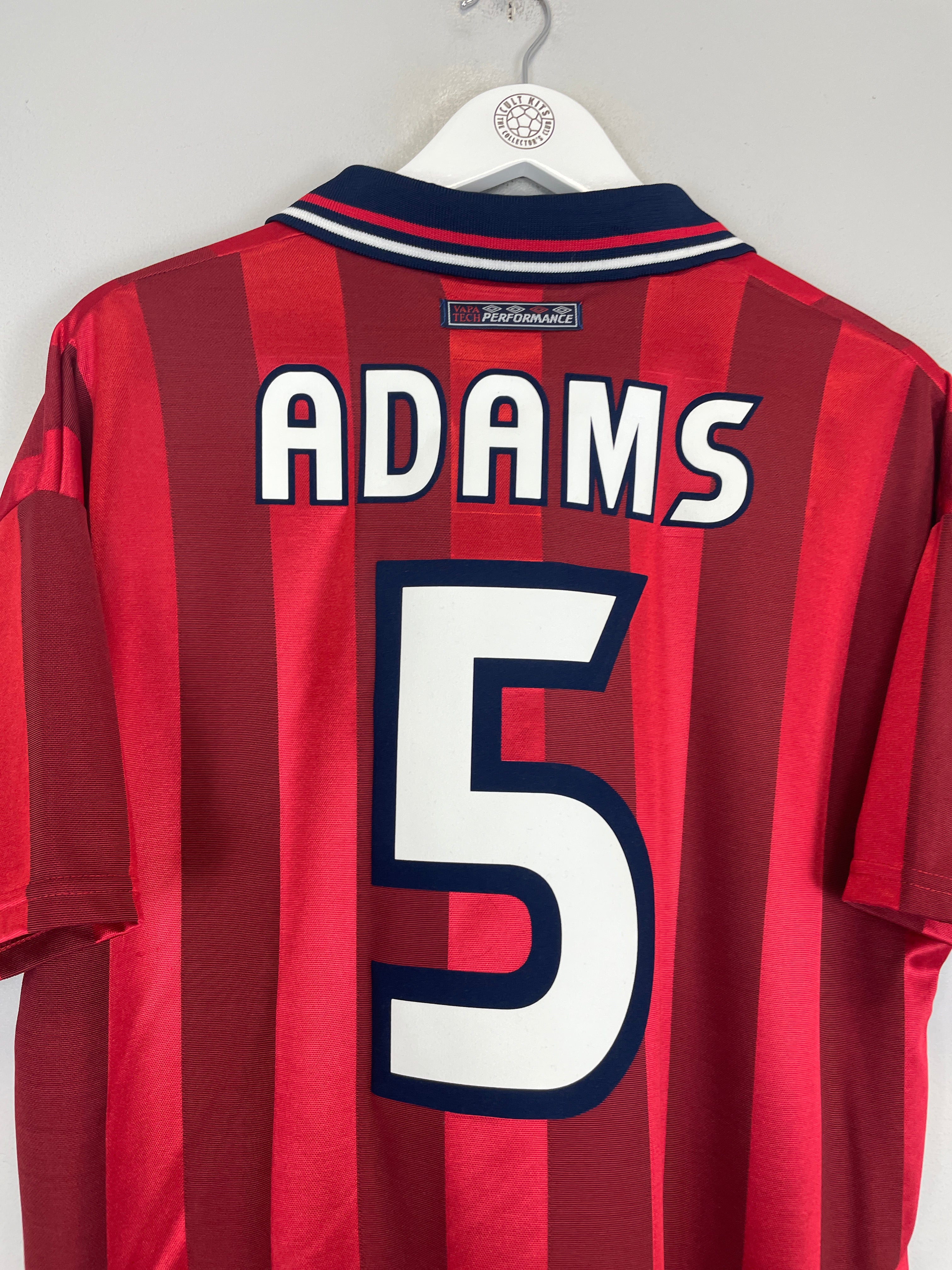 Shop 1997/99 ENGLAND ADAMS #6 AWAY SHIRT (M) UMBRO, classic football shirts, vintage football shirts & retro soccer jerseys at Cult Kits
