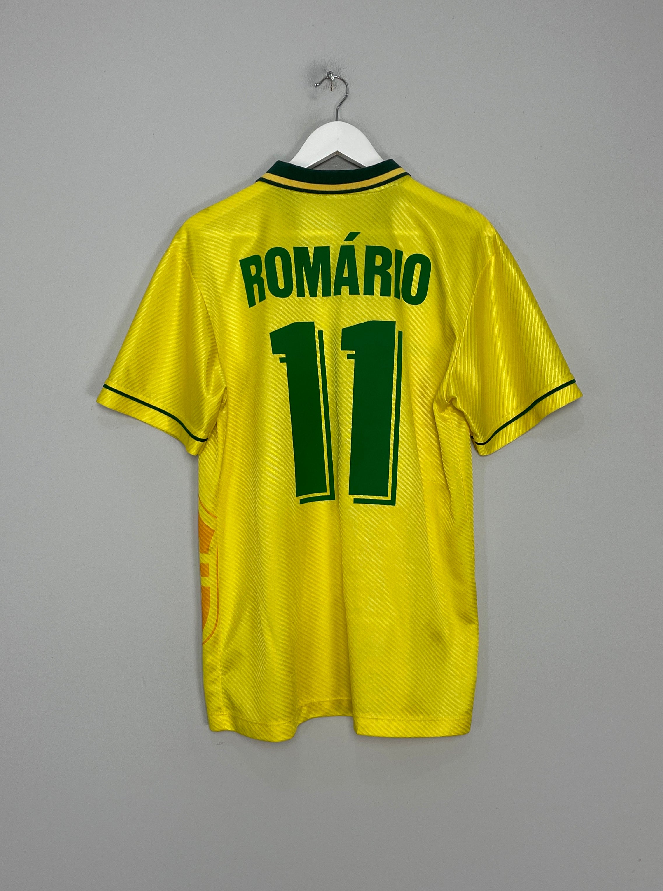 Shop 1994/97 BRAZIL ROMARIO #11 HOME SHIRT (M) UMBRO, classic football shirts, vintage football shirts & retro soccer jerseys at Cult Kits
