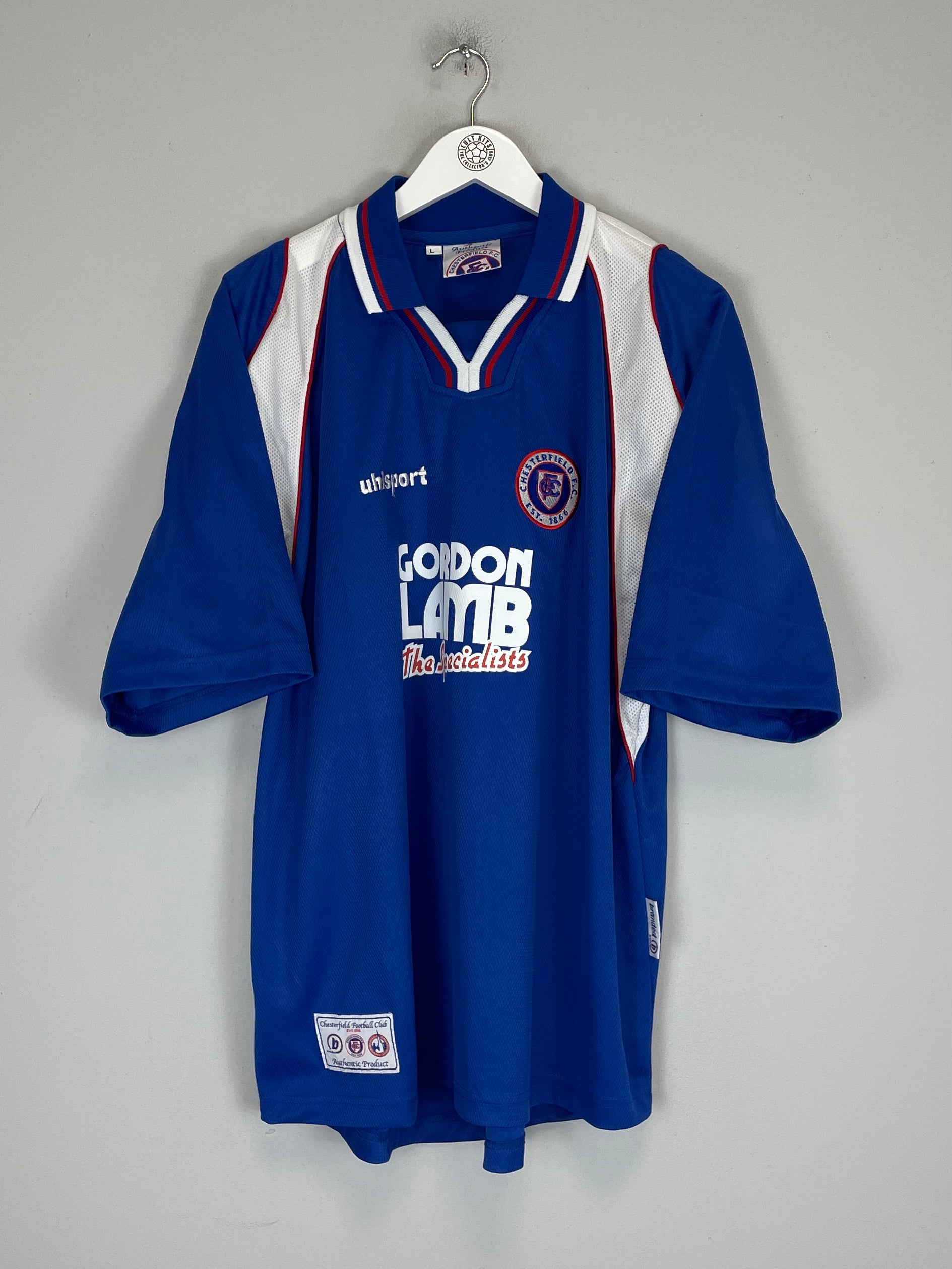 Shop 2003/04 CHESTERFIELD HOME SHIRT (L) UHLSPORT, classic football shirts, vintage football shirts & retro soccer jerseys at Cult Kits
