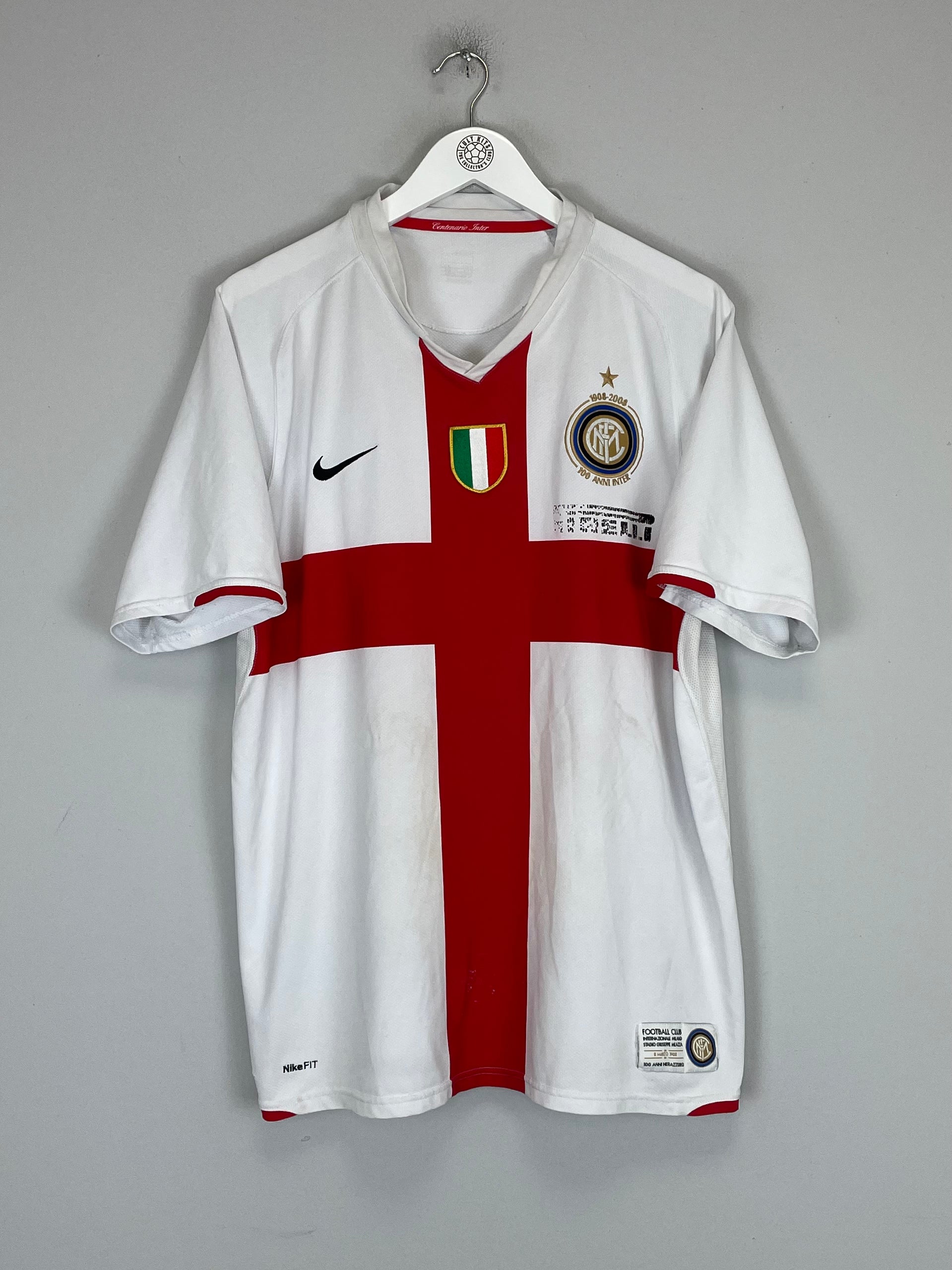 Shop 2007/08 INTER MILAN *CENTENARY* AWAY SHIRT (L) NIKE, classic football shirts, vintage football shirts & retro soccer jerseys at Cult Kits
