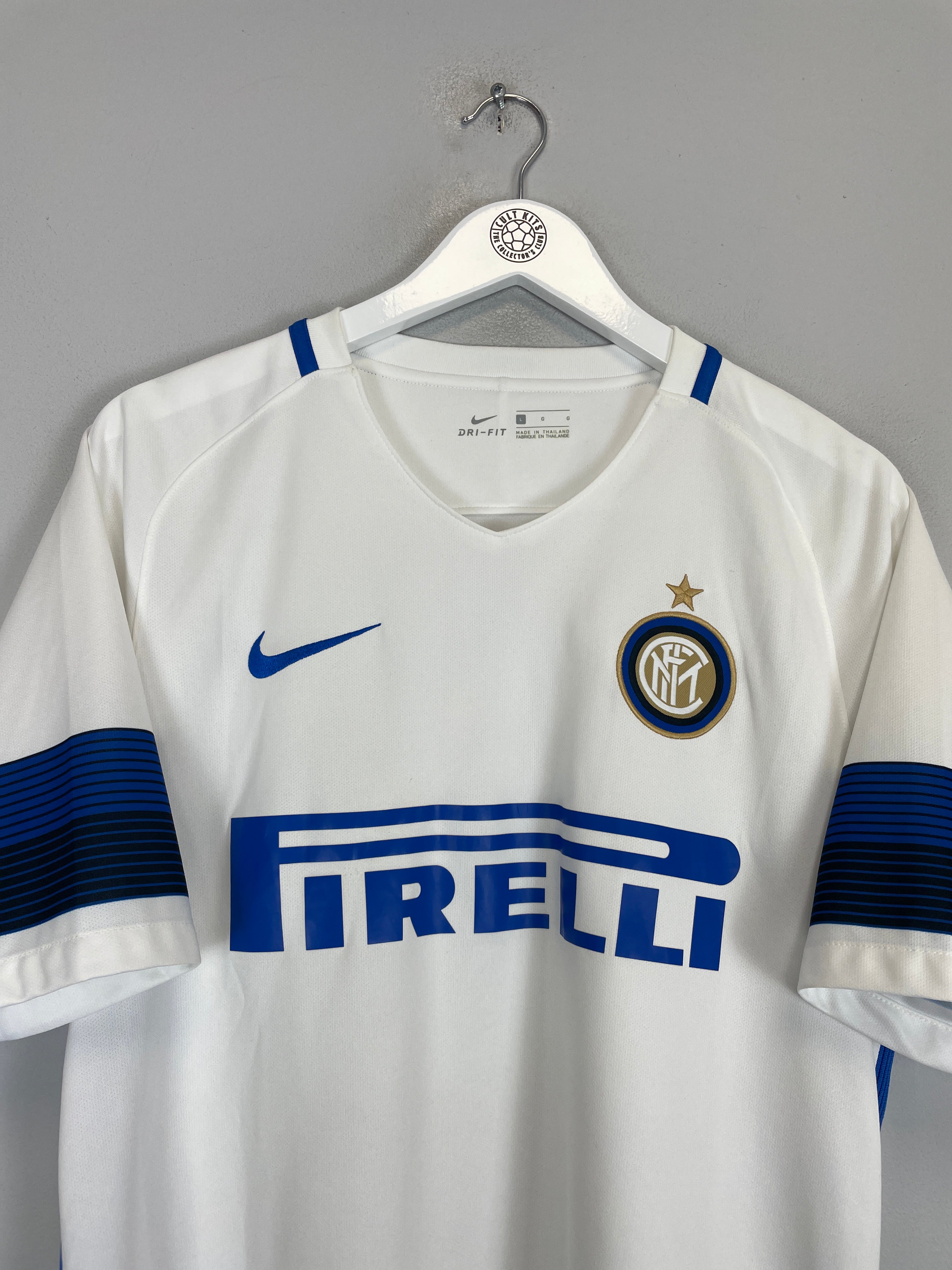 Shop 2016/17 INTER MILAN AWAY SHIRT (L) NIKE, classic football shirts, vintage football shirts & retro soccer jerseys at Cult Kits