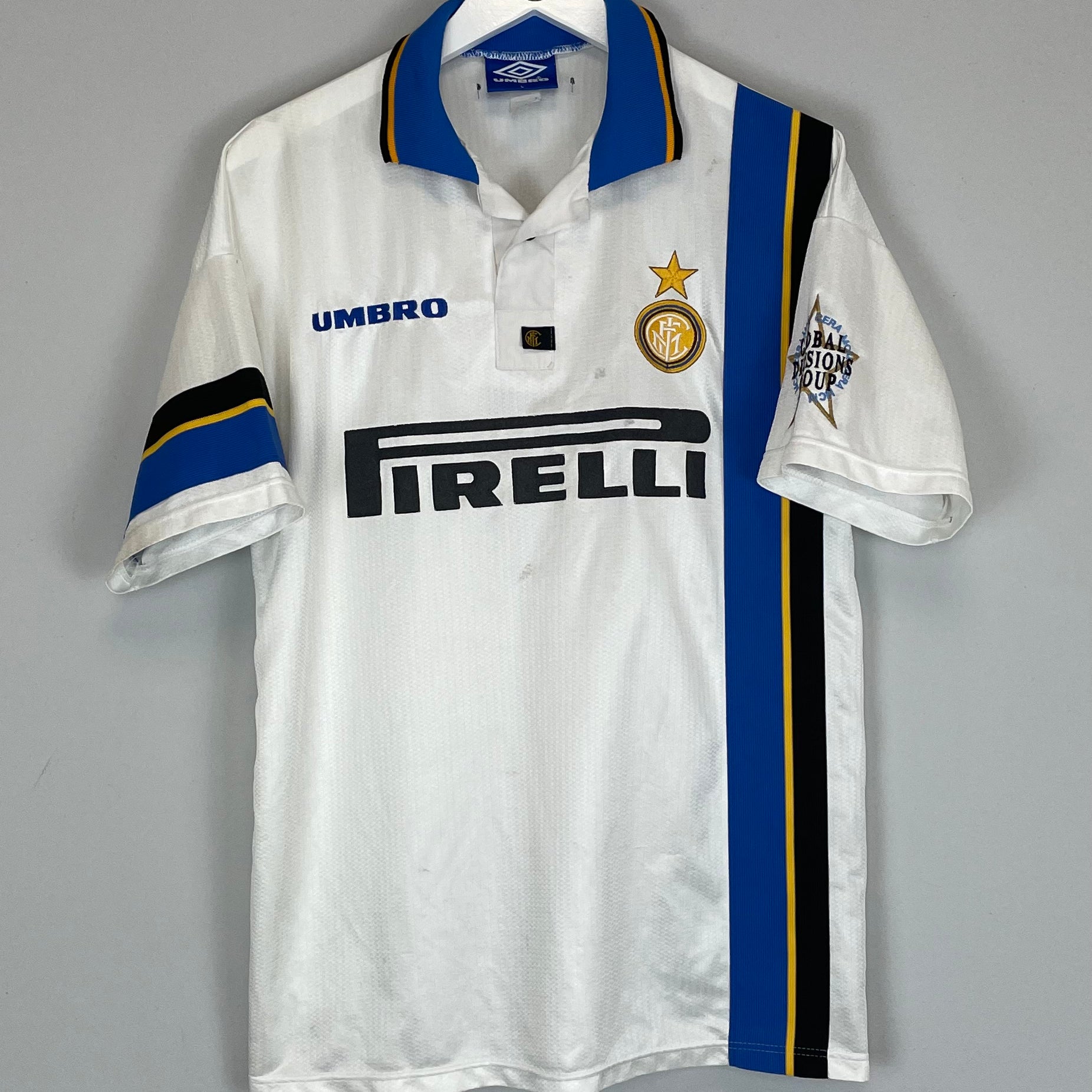 Shop 1997/98 INTER MILAN AWAY SHIRT (L) UMBRO, classic football shirts, vintage football shirts & retro soccer jerseys at Cult Kits