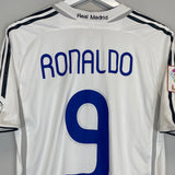 2006/07 REAL MADRID RONALDO #9 HOME SHIRT (M) ADIDAS