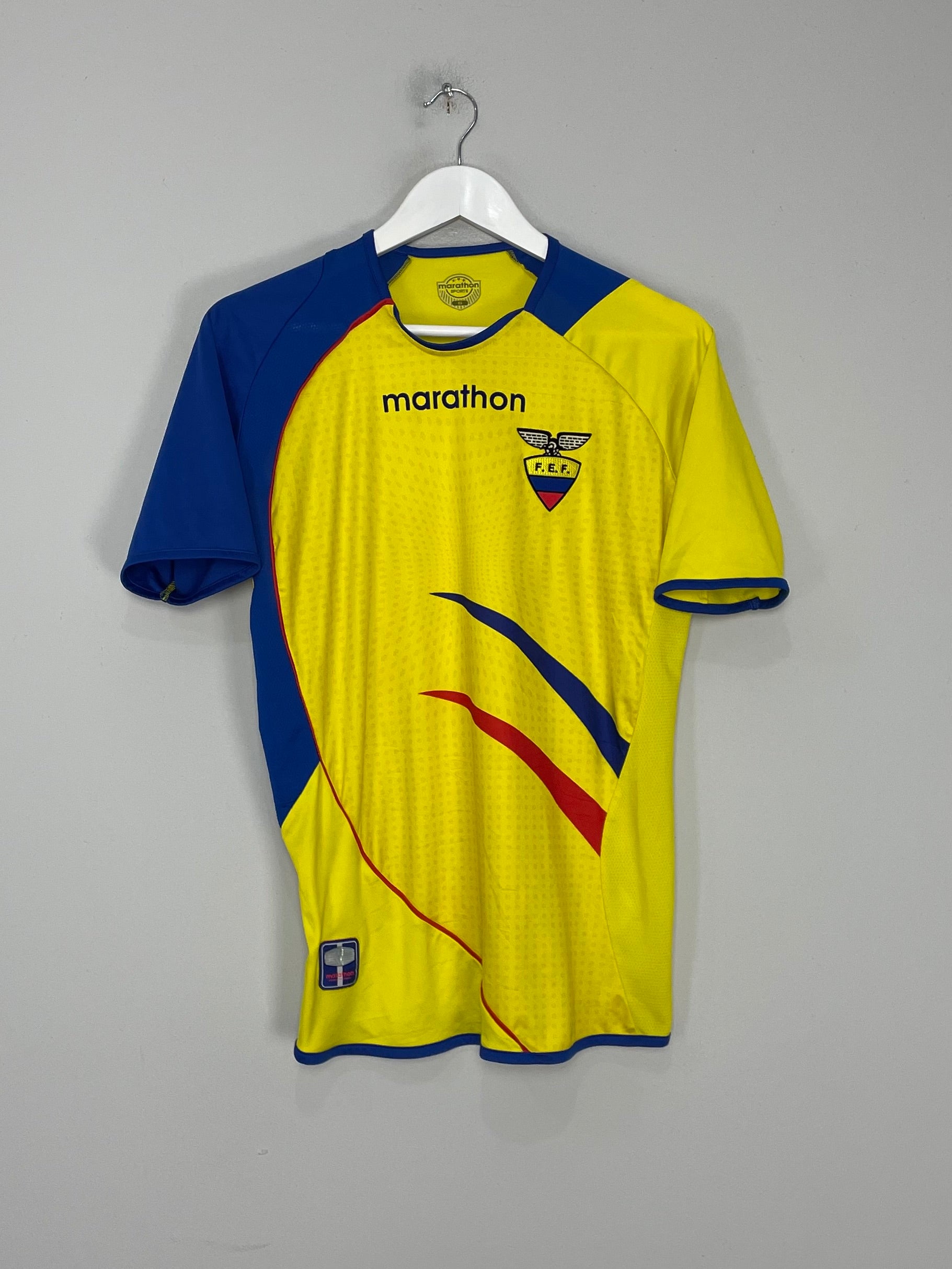 Shop 2006/07 ECUADOR HOME SHIRT (S) MARATHON, classic football shirts, vintage football shirts & retro soccer jerseys at Cult Kits