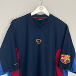 Shop 2000/01 BARCELONA TRAINING SHIRT (XL) NIKE, classic football shirts, vintage football shirts & retro soccer jerseys at Cult Kits