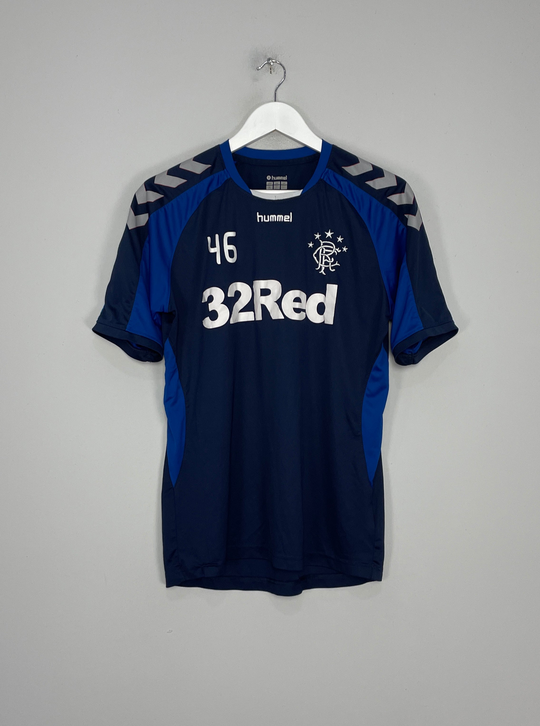 Shop 2018/19 RANGERS *STAFF ISSUE* TRAINING SHIRT (M) HUMMEL, classic football shirts, vintage football shirts & retro soccer jerseys at Cult Kits