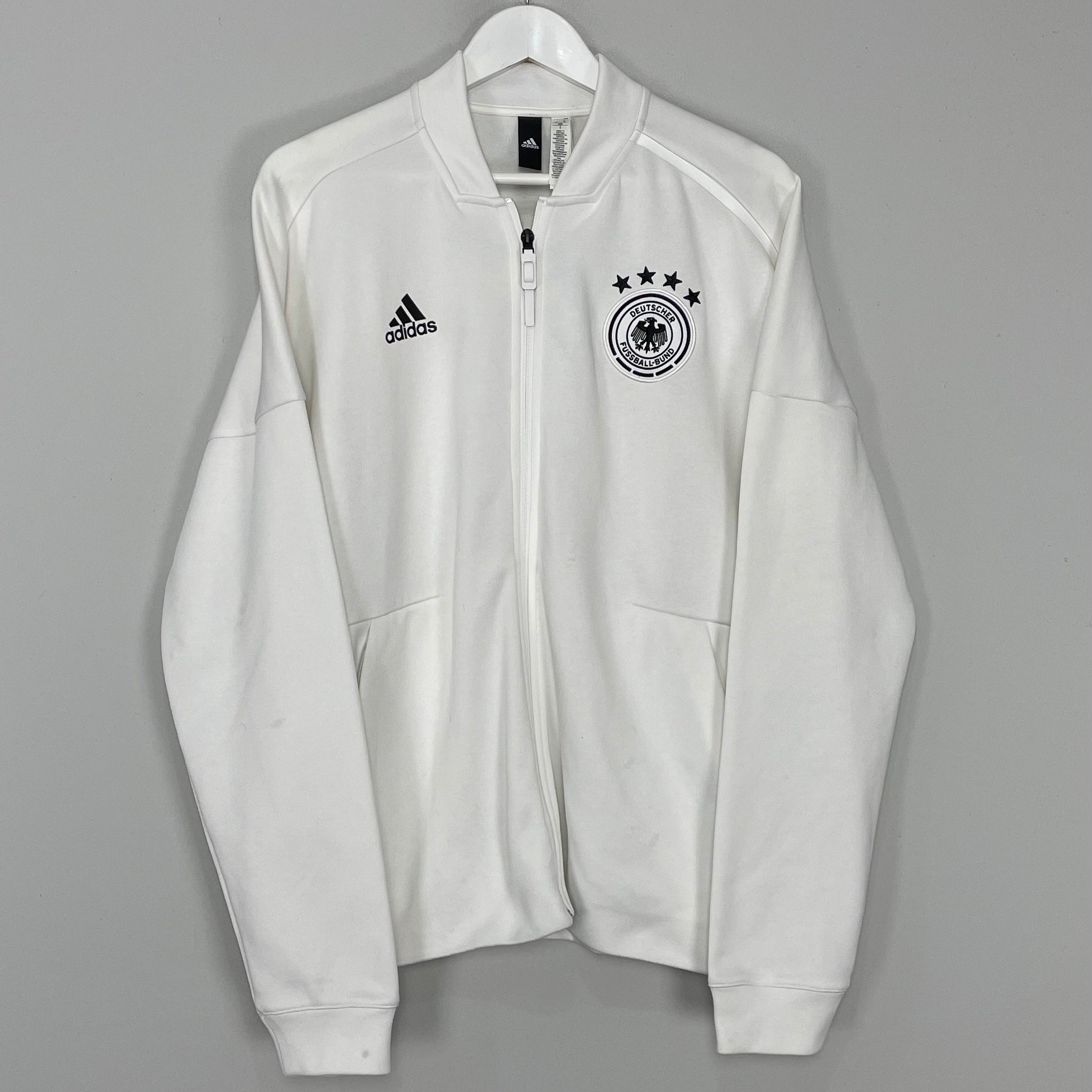 Shop 2018/19 GERMANY TRACKSUIT TOP (M) ADIDAS, classic football shirts, vintage football shirts & retro soccer jerseys at Cult Kits