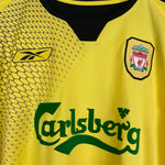 Shop 2004/06 LIVERPOOL GERRARD #8 L/S AWAY SHIRT (L) REEBOK, classic football shirts, vintage football shirts & retro soccer jerseys at Cult Kits