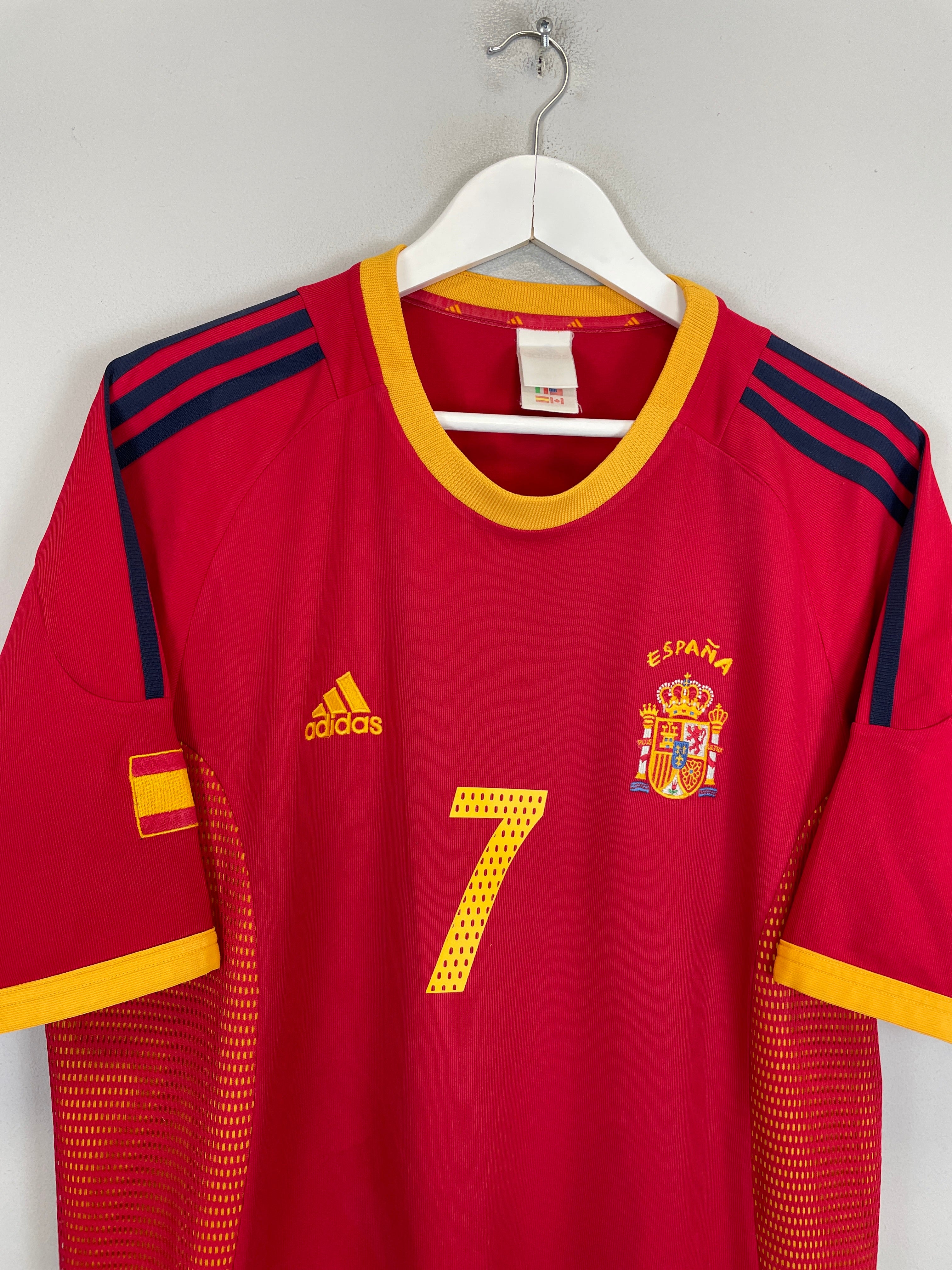 Shop 2002/04 SPAIN RAUL #7 HOME SHIRT (L) ADIDAS, classic football shirts, vintage football shirts & retro soccer jerseys at Cult Kits