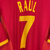 Shop 2002/04 SPAIN RAUL #7 HOME SHIRT (L) ADIDAS, classic football shirts, vintage football shirts & retro soccer jerseys at Cult Kits