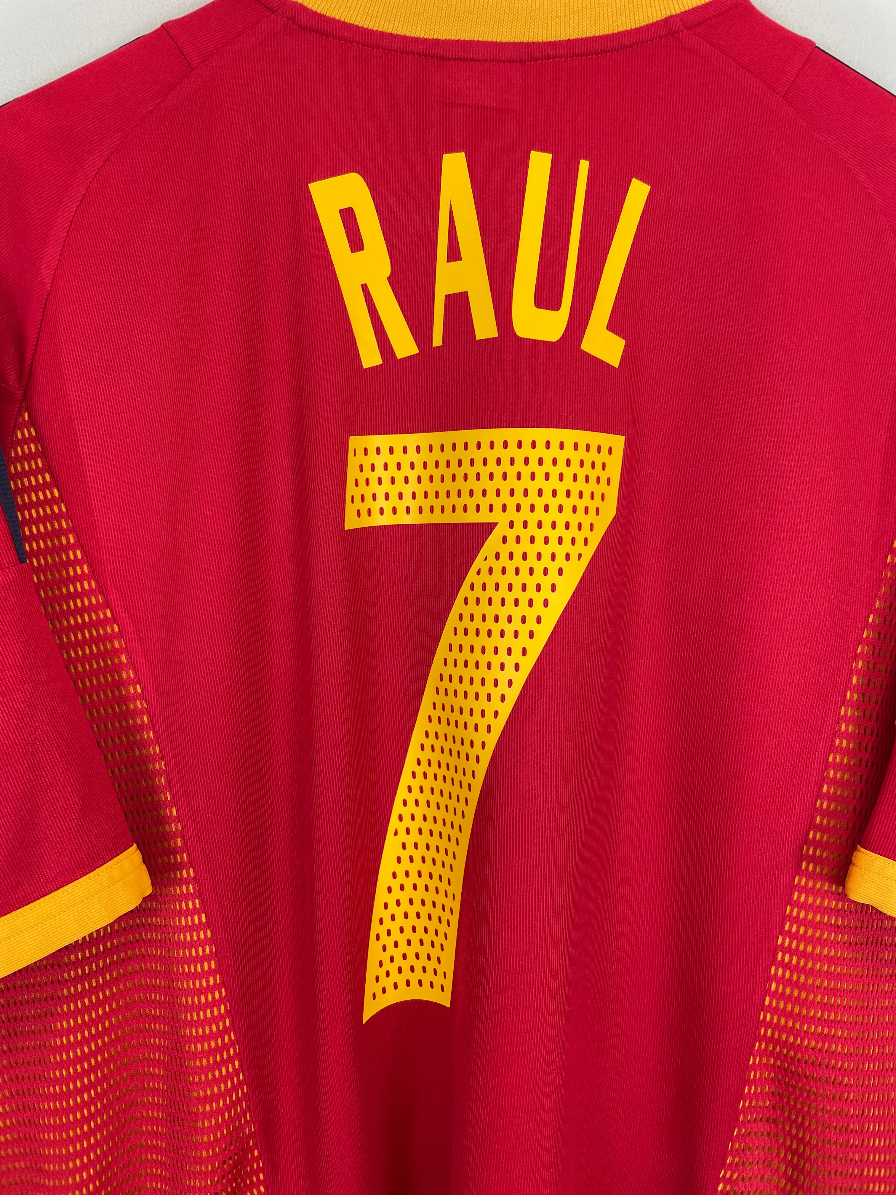 Shop 2002/04 SPAIN RAUL #7 HOME SHIRT (L) ADIDAS, classic football shirts, vintage football shirts & retro soccer jerseys at Cult Kits