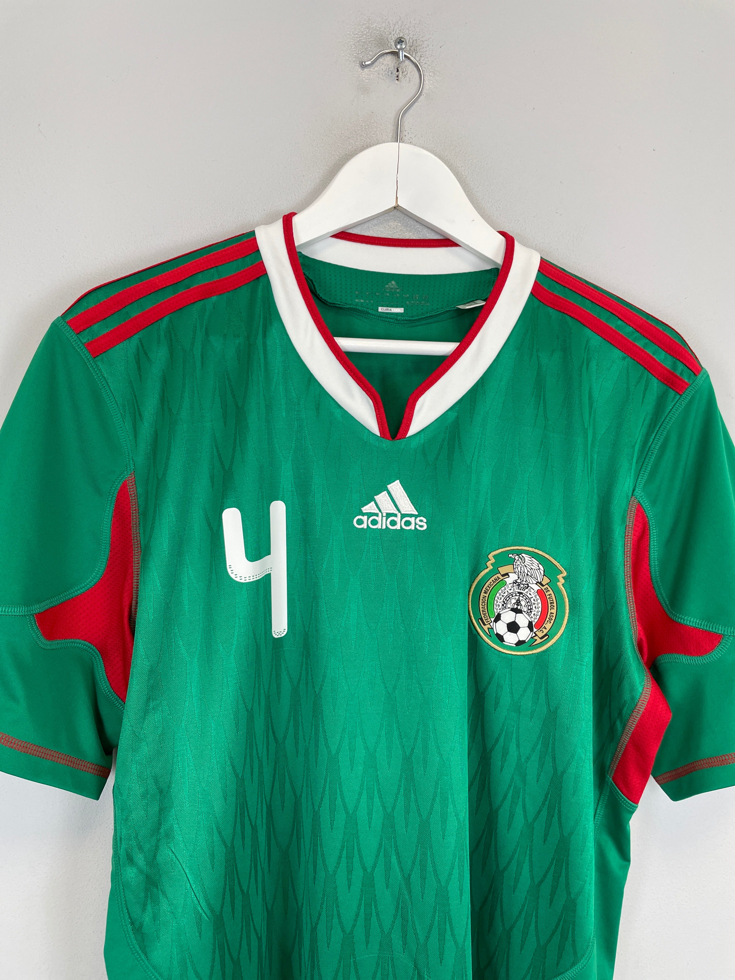 Shop 2010 MEXICO R.MARQUEZ #4 HOME SHIRT (L) ADIDAS, classic football shirts, vintage football shirts & retro soccer jerseys at Cult Kits