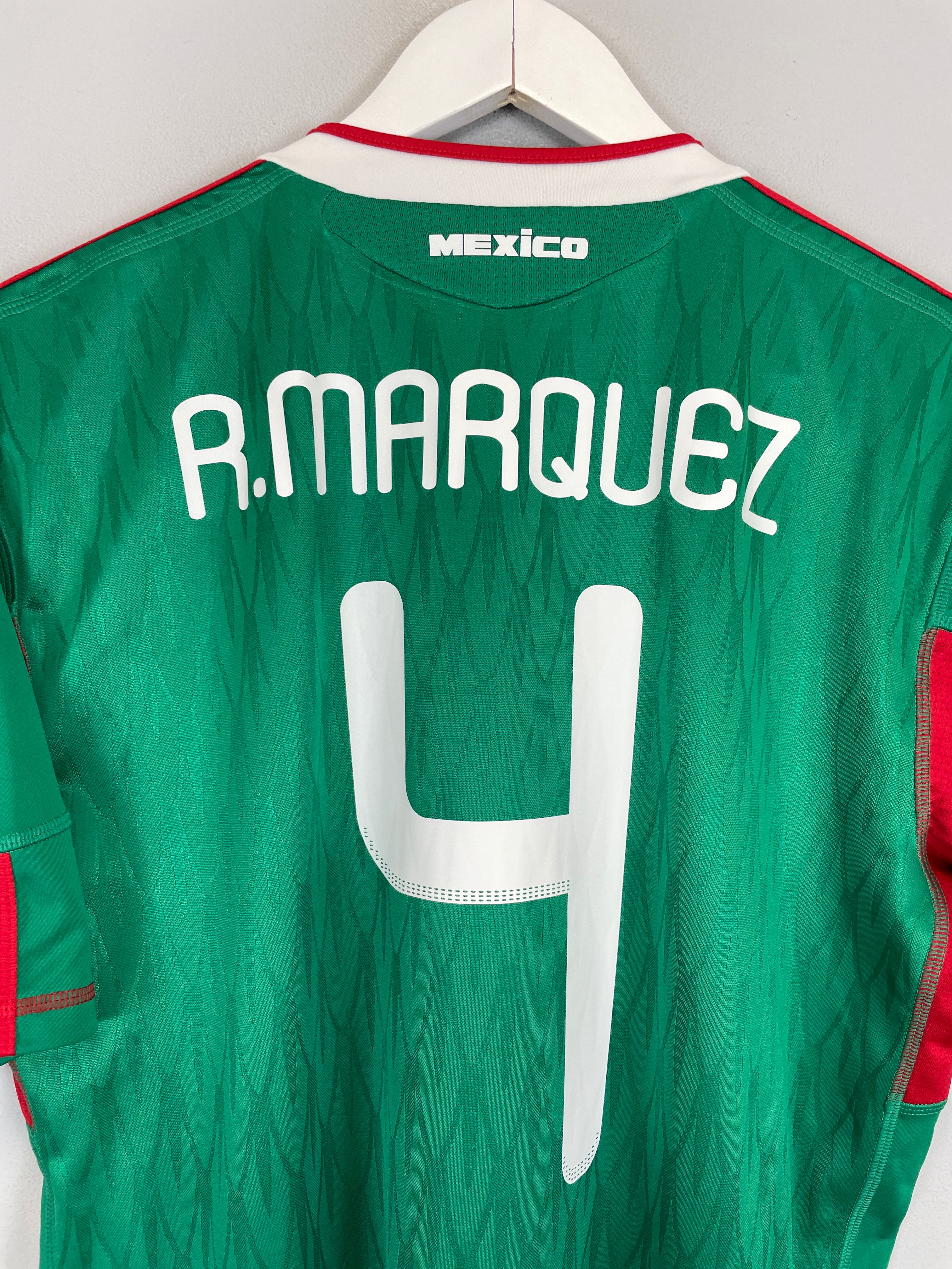 Shop 2010 MEXICO R.MARQUEZ #4 HOME SHIRT (L) ADIDAS, classic football shirts, vintage football shirts & retro soccer jerseys at Cult Kits