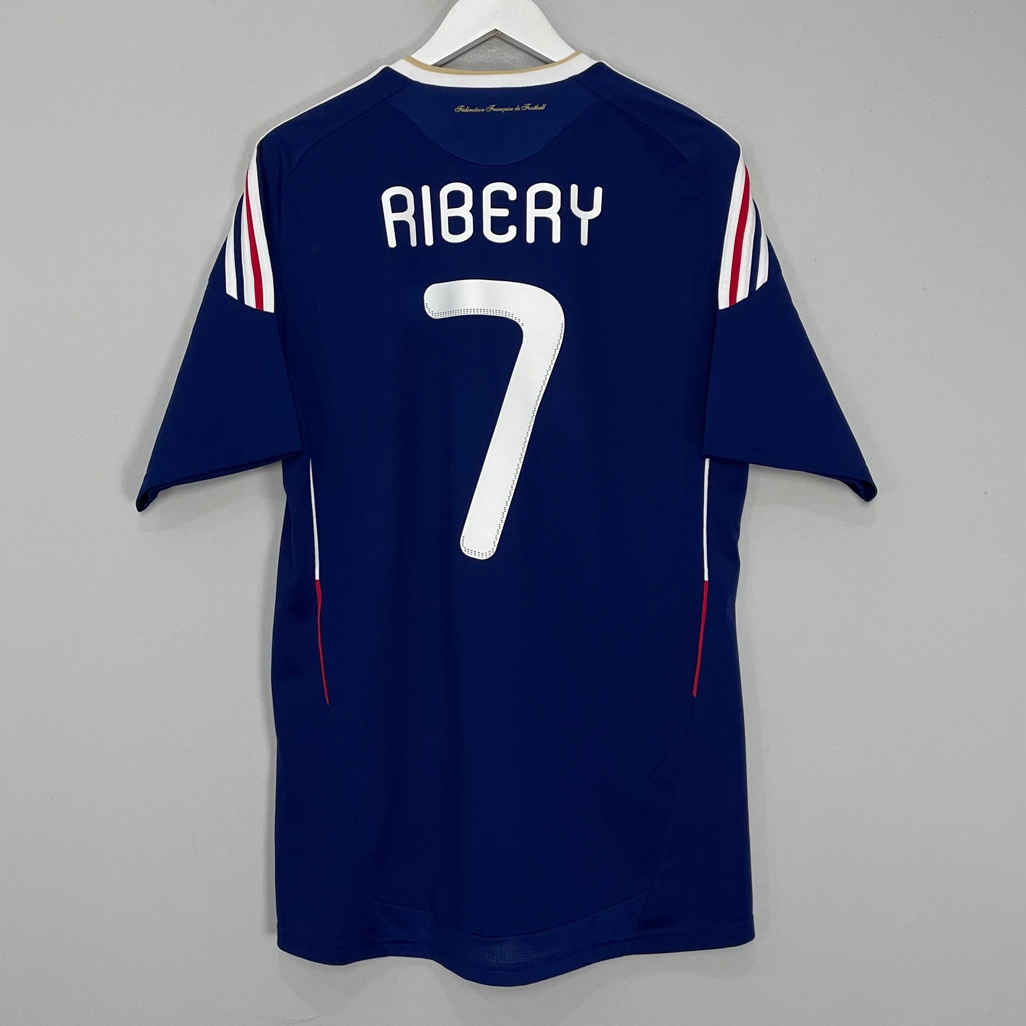 Shop 2009/10 FRANCE RIBERY #7 HOME SHIRT (L) ADIDAS, classic football shirts, vintage football shirts & retro soccer jerseys at Cult Kits