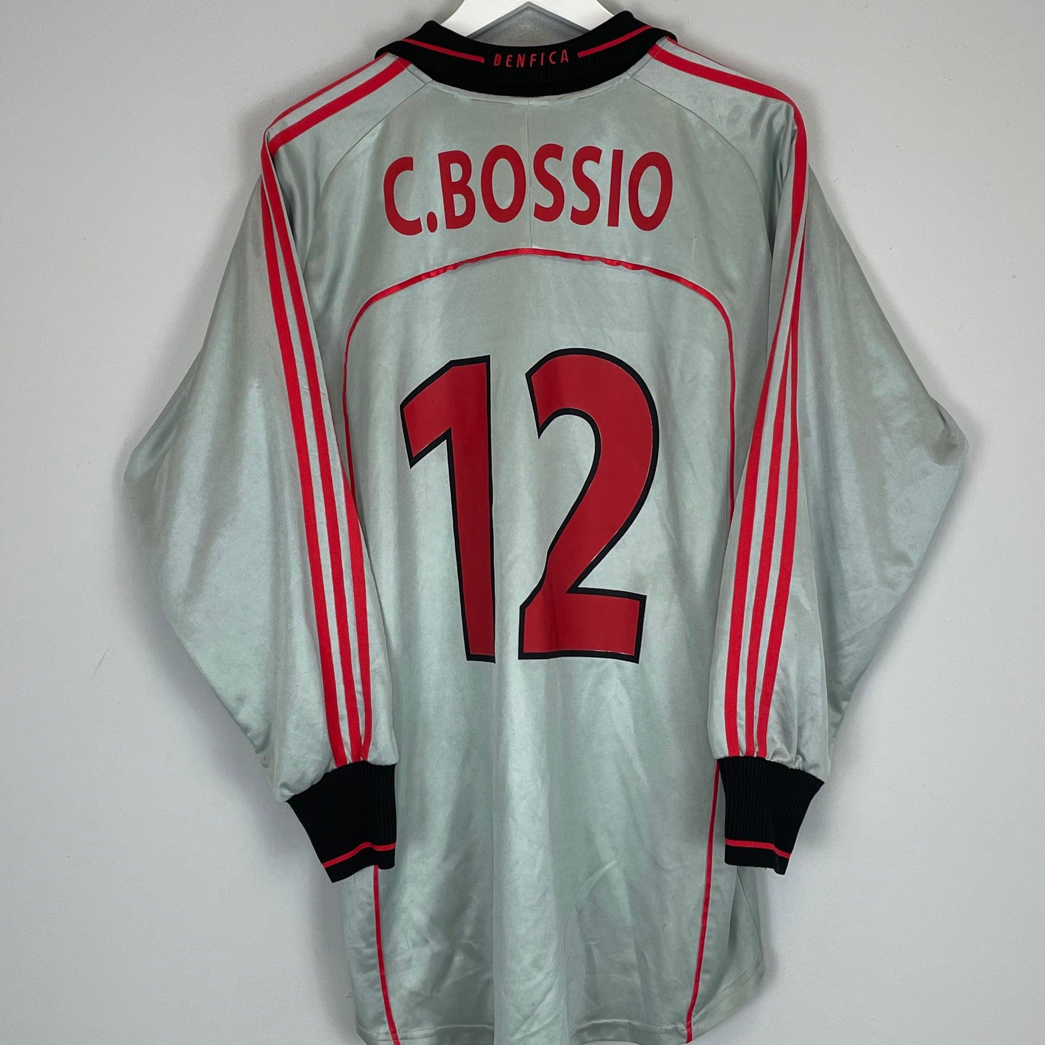 Shop 2000/01 BENFICA C.BOSSIO #12 GK SHIRT (M) ADIDAS, classic football shirts, vintage football shirts & retro soccer jerseys at Cult Kits