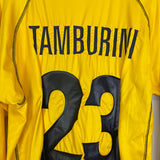 2007/08 MODENA TAMBERINI #23 *MATCH ISSUE + SIGNED* L/S HOME SHIRT (XL) ERREA
