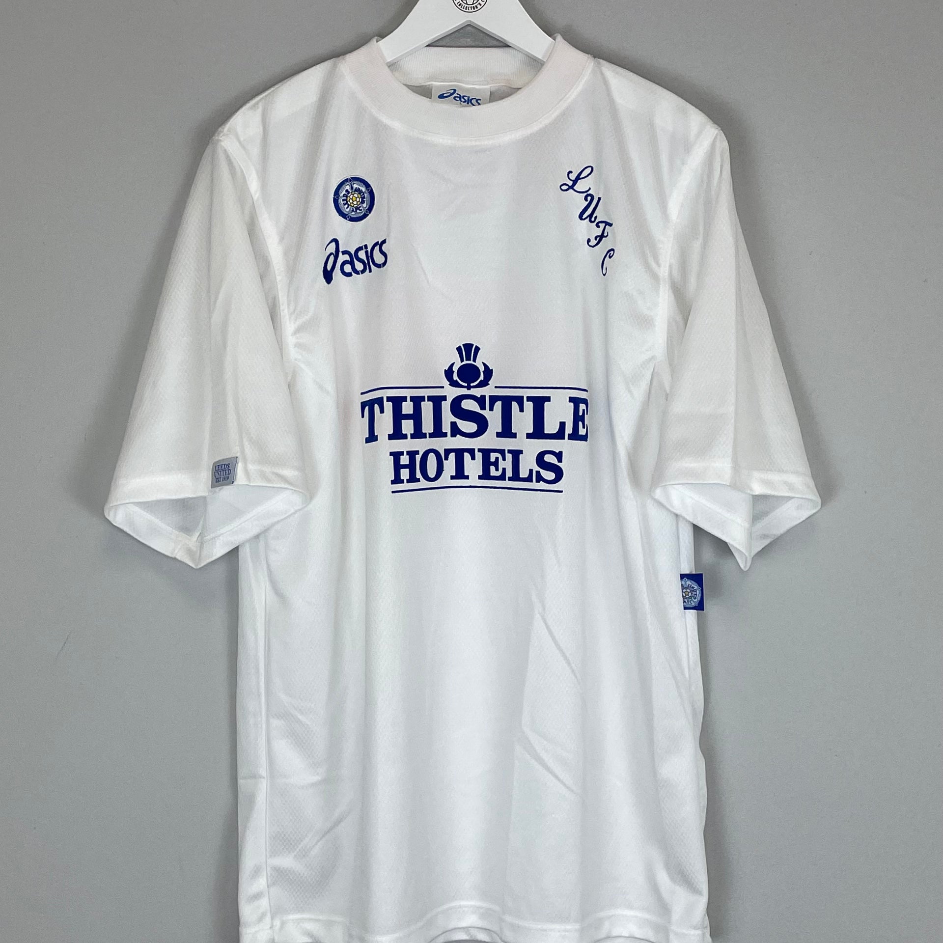 Shop 1995/96 LEEDS UNITED *BNWOT* HOME SHIRT (L) ASICS, classic football shirts, vintage football shirts & retro soccer jerseys at Cult Kits