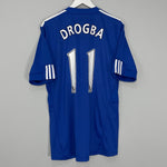 Shop 2009/10 CHELSEA DROGBA #11 HOME SHIRT (L) ADIDAS, classic football shirts, vintage football shirts & retro soccer jerseys at Cult Kits