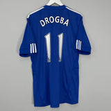 Shop 2009/10 CHELSEA DROGBA #11 HOME SHIRT (L) ADIDAS, classic football shirts, vintage football shirts & retro soccer jerseys at Cult Kits