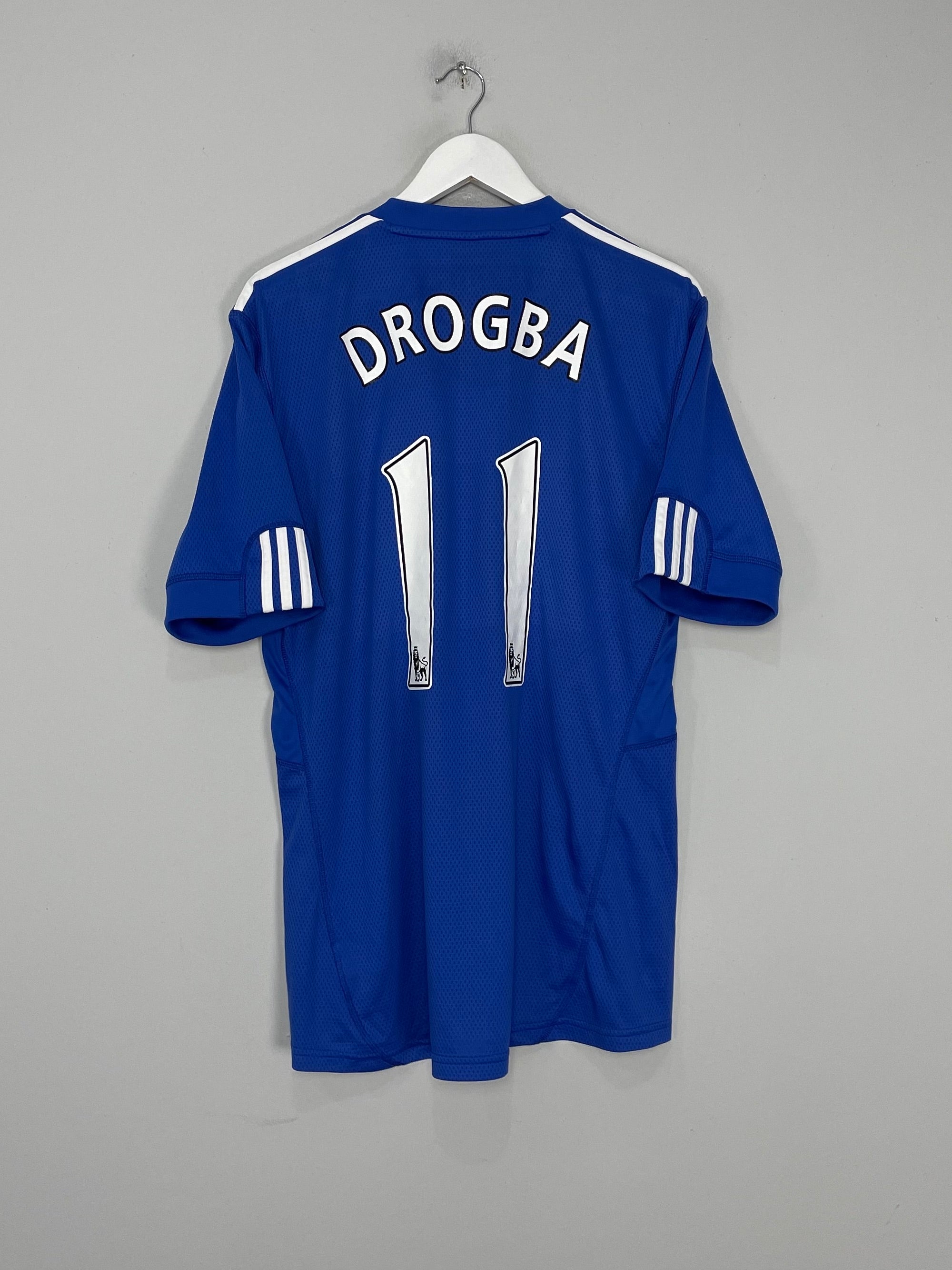 Shop 2009/10 CHELSEA DROGBA #11 HOME SHIRT (L) ADIDAS, classic football shirts, vintage football shirts & retro soccer jerseys at Cult Kits