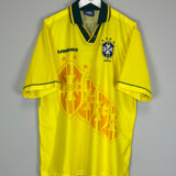 1994/96 BRAZIL R.CARLOS #3 HOME SHIRT (XL) UMBRO