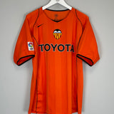 Shop 2004/05 VALENCIA AYALA #5 AWAY SHIRT (L) NIKE, classic football shirts, vintage football shirts & retro soccer jerseys at Cult Kits