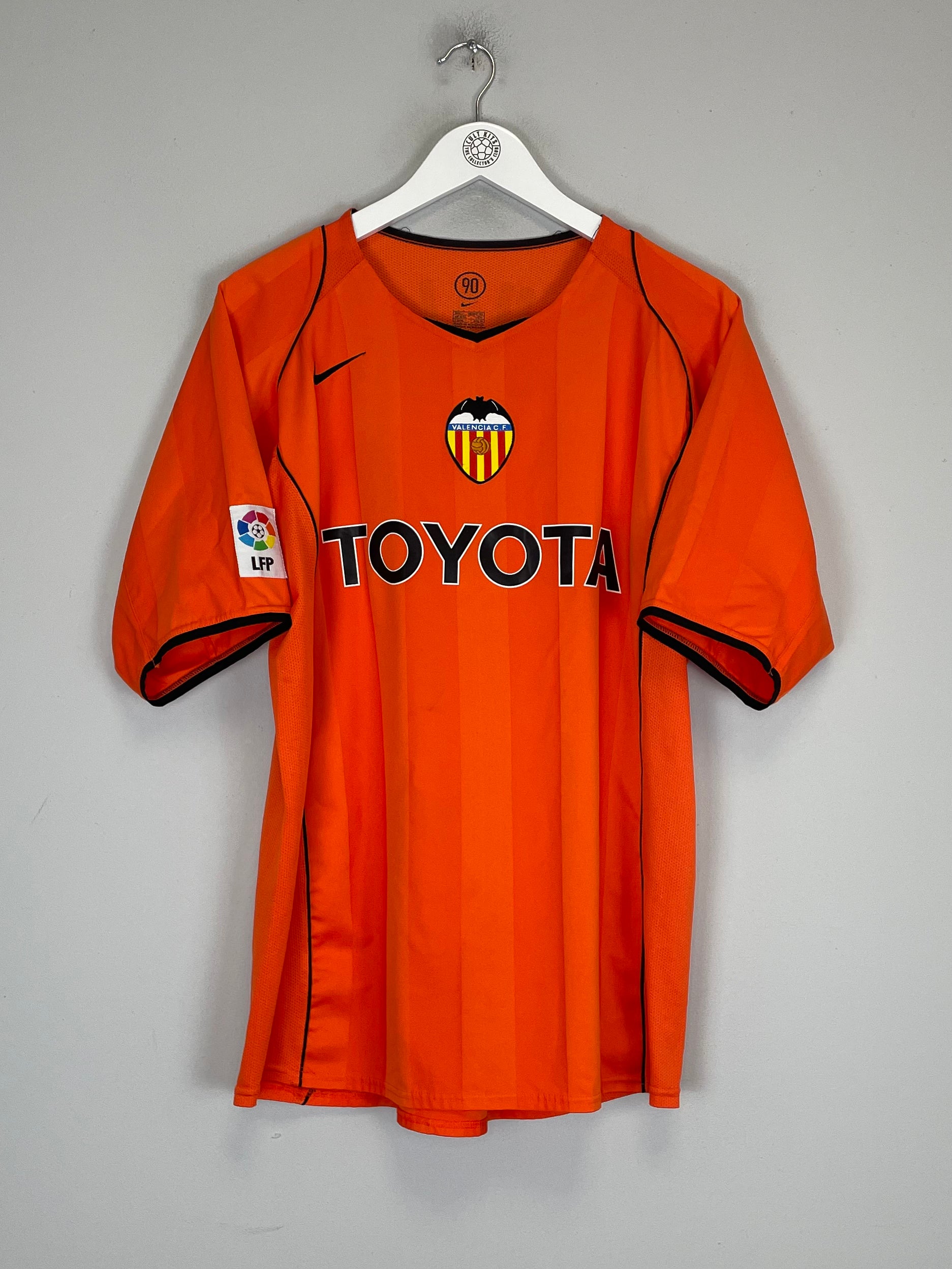 Shop 2004/05 VALENCIA AYALA #5 AWAY SHIRT (L) NIKE, classic football shirts, vintage football shirts & retro soccer jerseys at Cult Kits