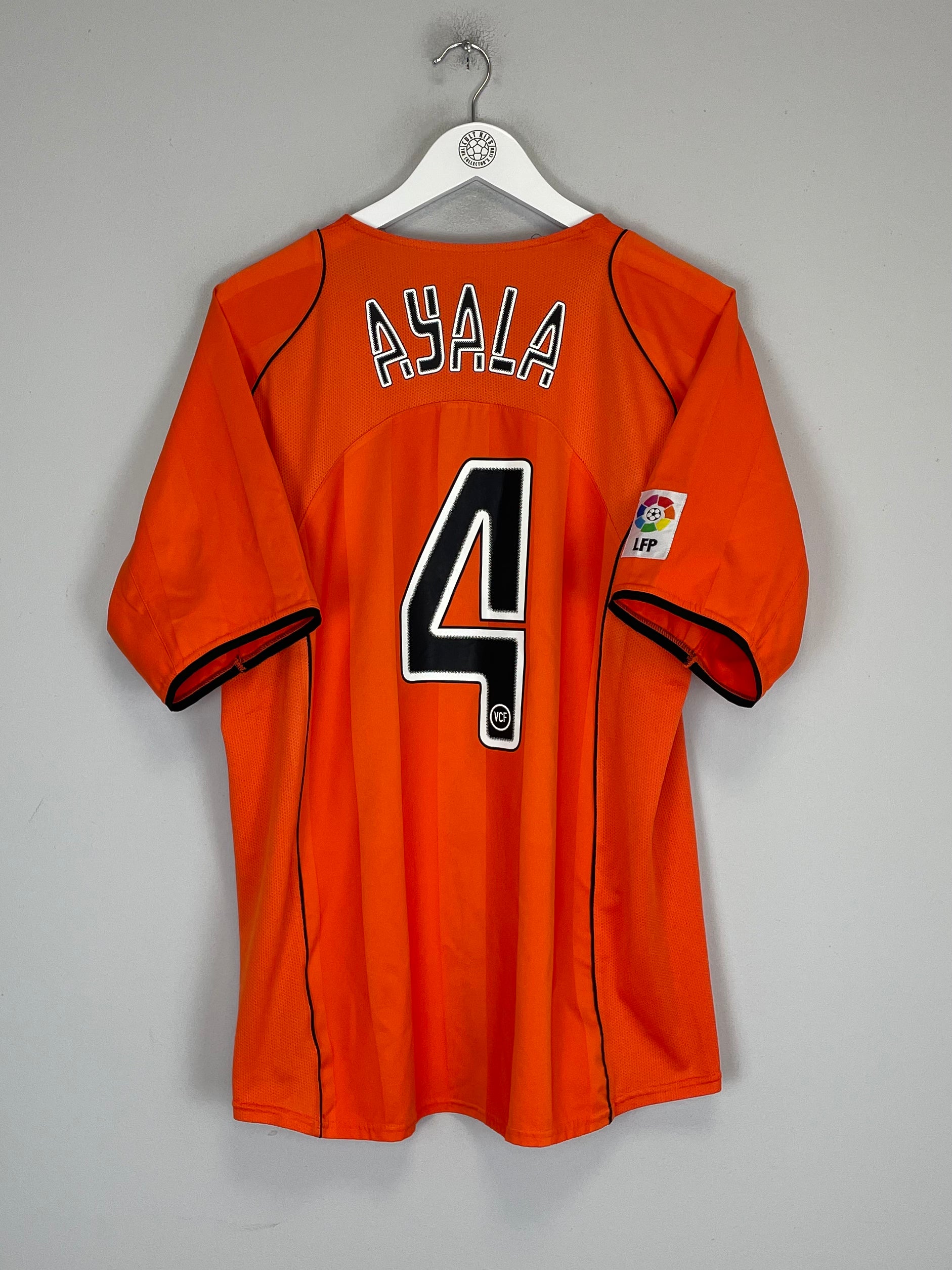 Shop 2004/05 VALENCIA AYALA #5 AWAY SHIRT (L) NIKE, classic football shirts, vintage football shirts & retro soccer jerseys at Cult Kits
