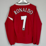 Shop 2004/06 MANCHESTER UNITED RONALDO #7 L/S HOME SHIRT (S) NIKE, classic football shirts, vintage football shirts & retro soccer jerseys at Cult Kits