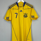 2010/12 UKRAINE SHEVCHENKO #7 HOME SHIRT (M) ADIDAS