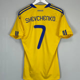 2010/12 UKRAINE SHEVCHENKO #7 HOME SHIRT (M) ADIDAS