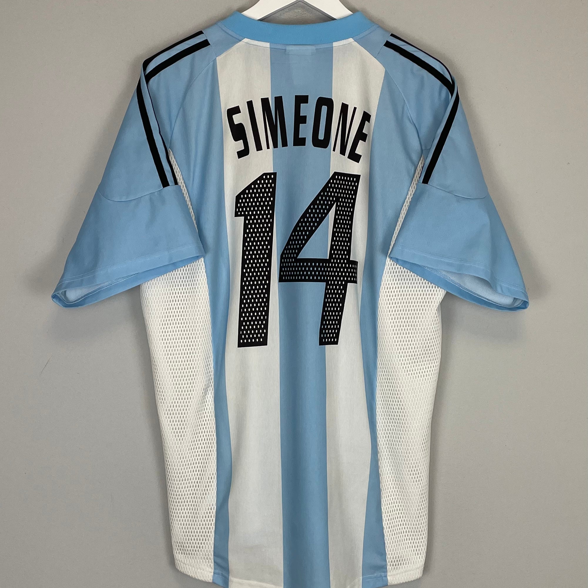 Shop 2002/04 ARGENTINA SIMEONE #14 HOME SHIRT (XL) ADIDAS, classic football shirts, vintage football shirts & retro soccer jerseys at Cult Kits
