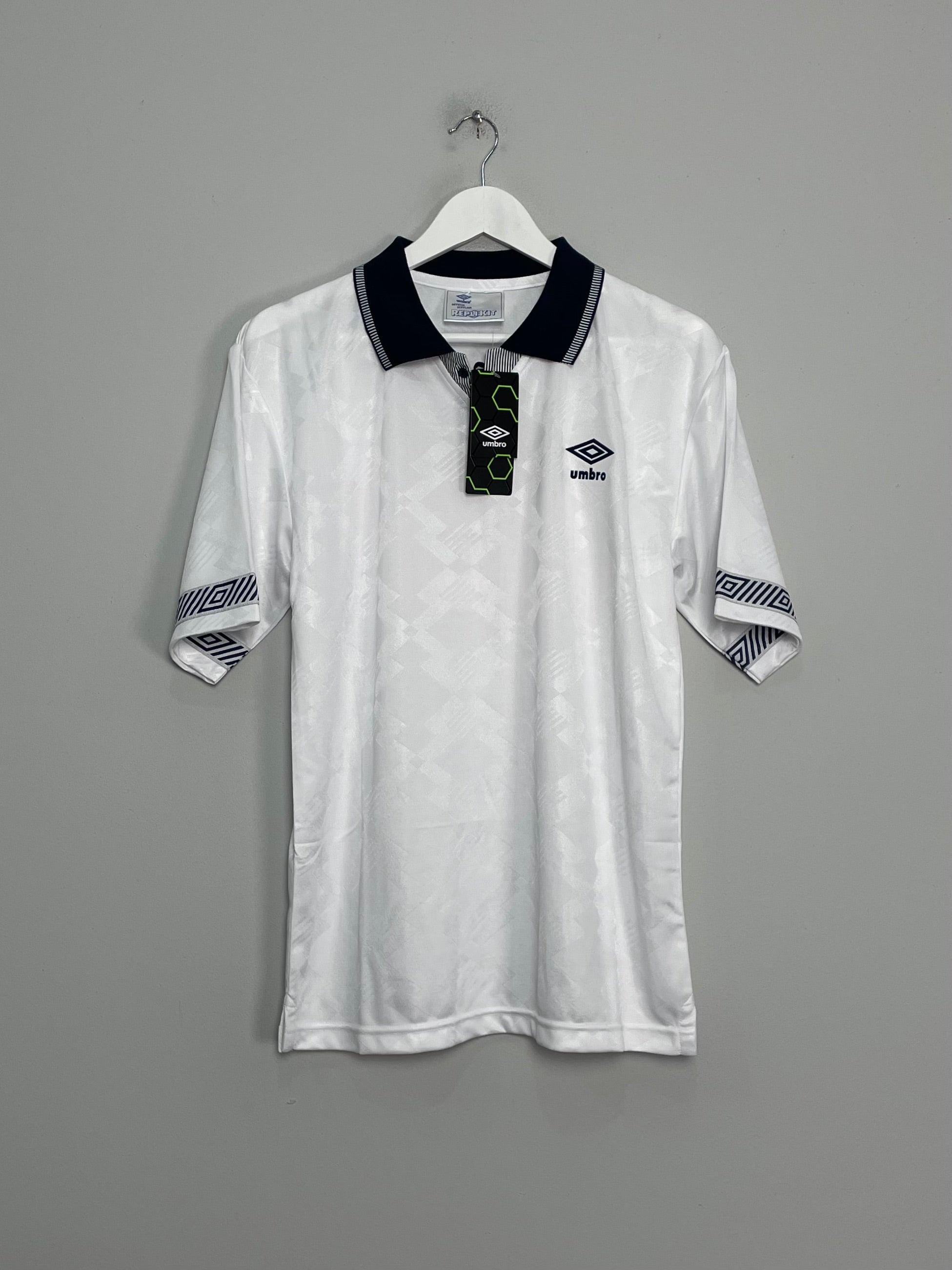 Shop 1990 UMBRO #19 ITALIA 90 *BNWT* RE-ISSUE TEMPLATE HOME SHIRT (M), classic football shirts, vintage football shirts & retro soccer jerseys at Cult Kits