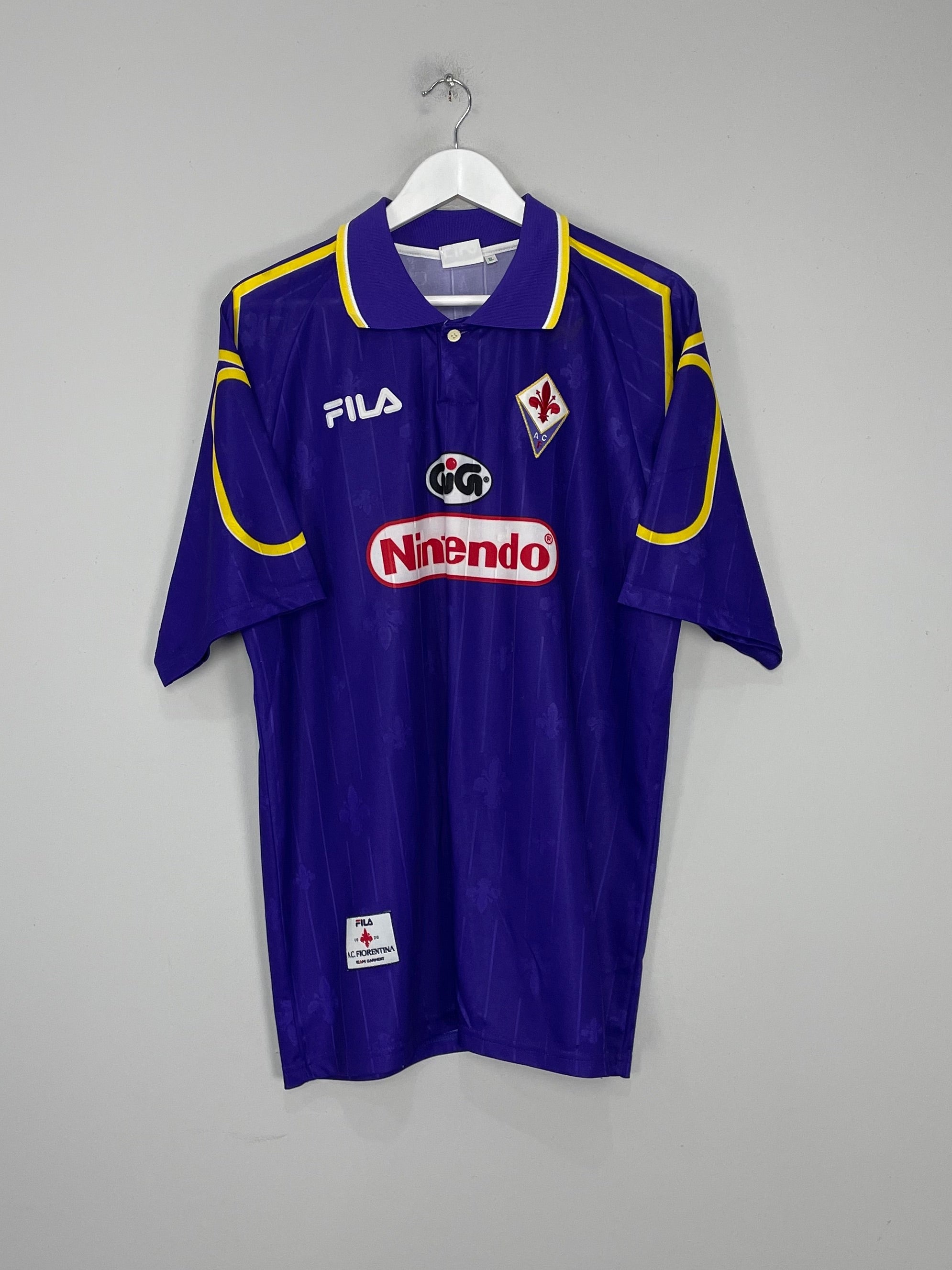 Shop 1997/98 FIORENTINA BATISTUTA #9 HOME SHIRT (XL) FILA, classic football shirts, vintage football shirts & retro soccer jerseys at Cult Kits