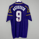 Shop 1997/98 FIORENTINA BATISTUTA #9 HOME SHIRT (XL) FILA, classic football shirts, vintage football shirts & retro soccer jerseys at Cult Kits