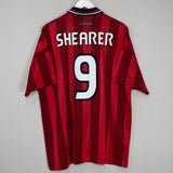 Shop 1997/99 ENGLAND SHEARER #9 AWAY SHIRT (XXL) UMBRO, classic football shirts, vintage football shirts & retro soccer jerseys at Cult Kits
