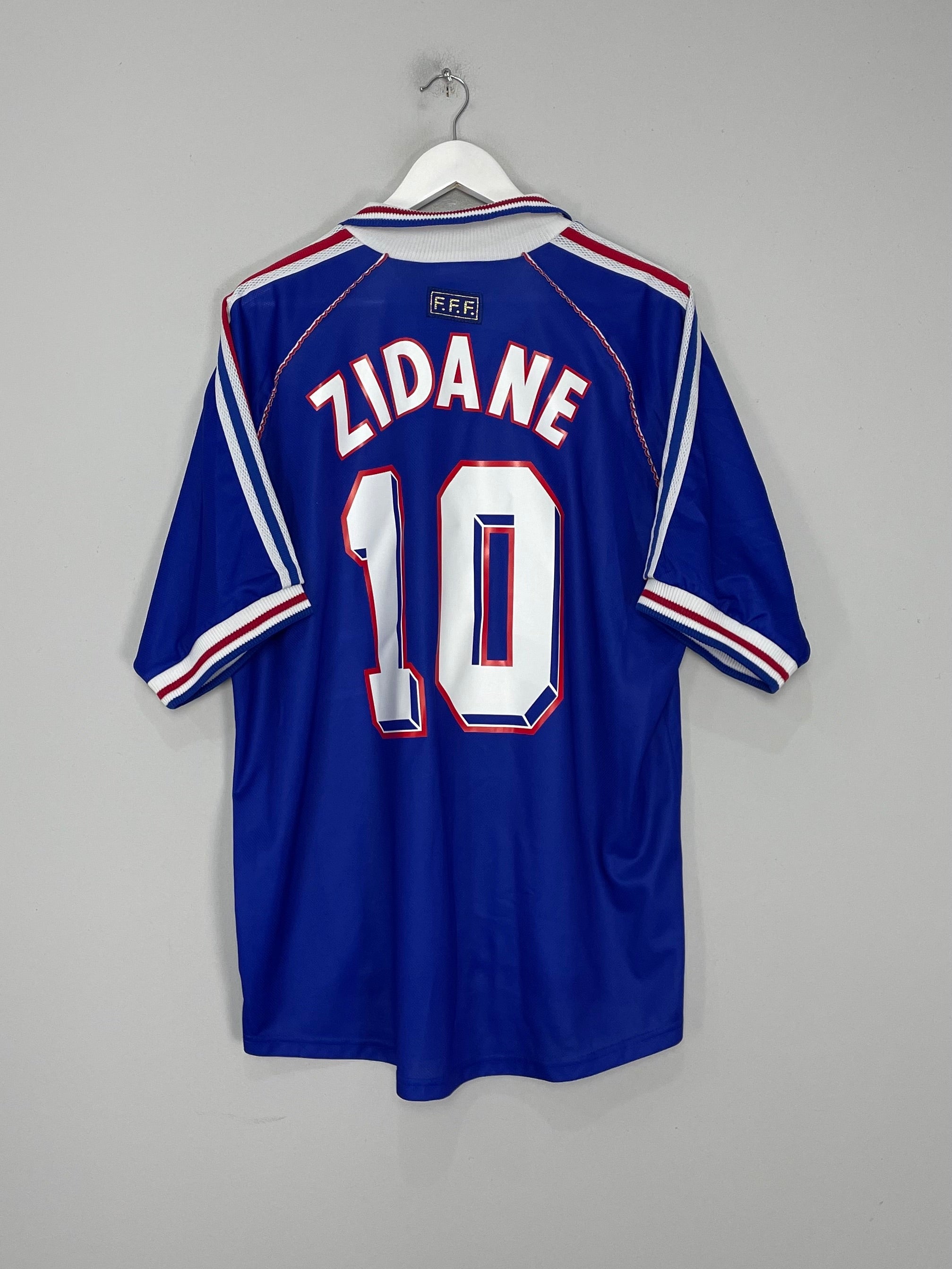 Shop 1998/00 FRANCE ZIDANE #10 HOME SHIRT (XL) ADIDAS, classic football shirts, vintage football shirts & retro soccer jerseys at Cult Kits