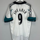 1999/00 NEWCASTLE UNITED SHEARER #9 AWAY SHIRT (XL) ADIDAS