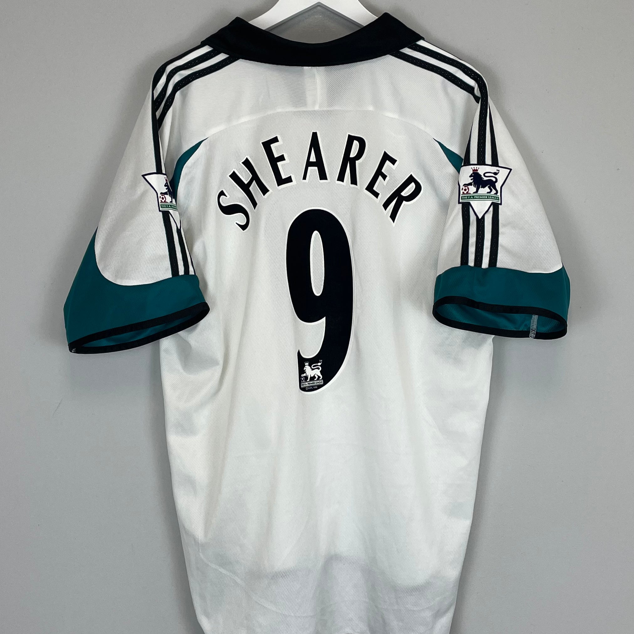 Shop 1999/00 NEWCASTLE UNITED SHEARER #9 AWAY SHIRT (XL) ADIDAS, classic football shirts, vintage football shirts & retro soccer jerseys at Cult Kits