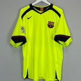 Shop 2005/06 BARCELONA RONALDINHO #10 AWAY SHIRT (XL) NIKE, classic football shirts, vintage football shirts & retro soccer jerseys at Cult Kits