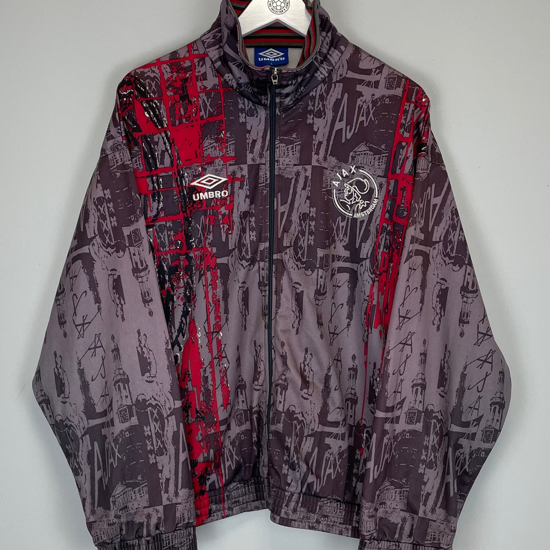 Shop 1996/97 AJAX TRACK JACKET (L) UMBRO, classic football shirts, vintage football shirts & retro soccer jerseys at Cult Kits