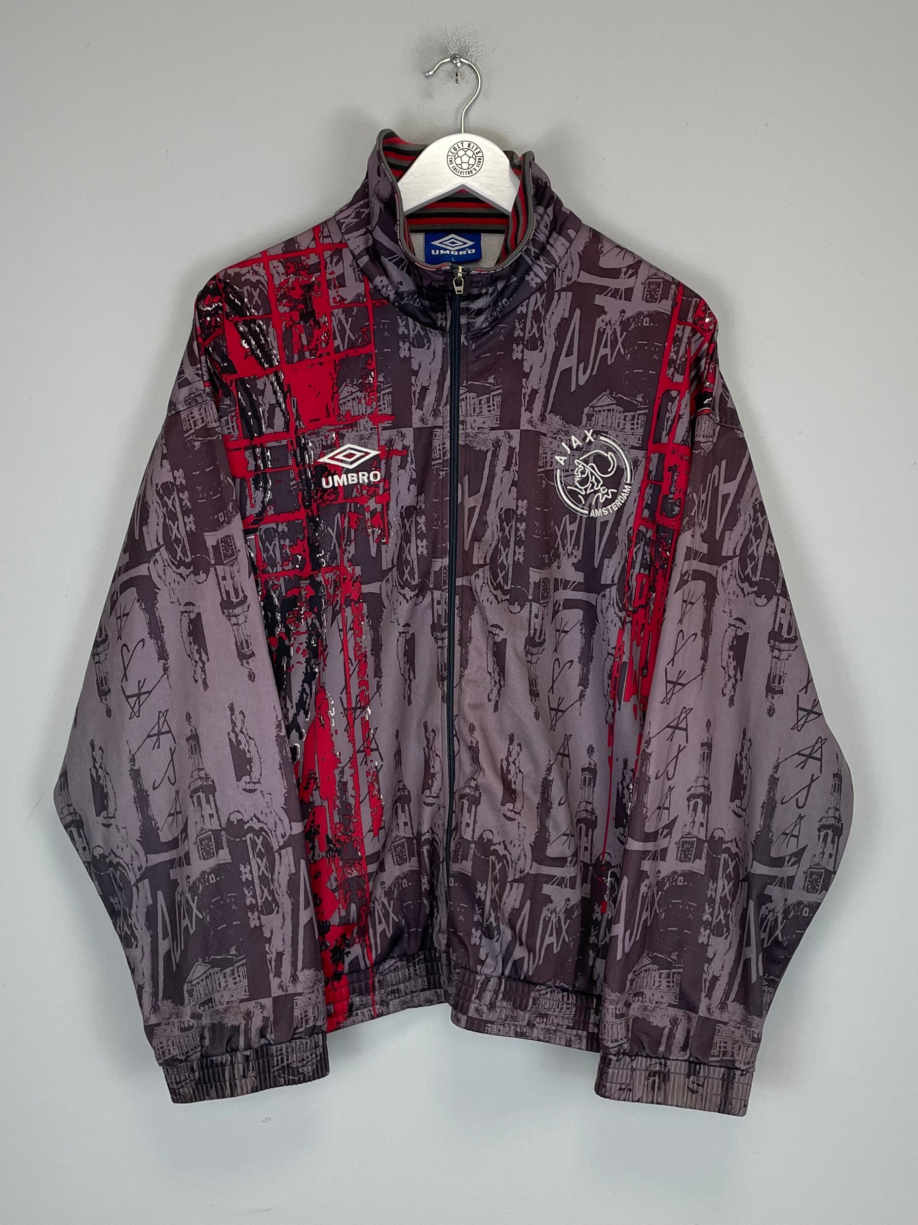 Shop 1996/97 AJAX TRACK JACKET (L) UMBRO, classic football shirts, vintage football shirts & retro soccer jerseys at Cult Kits